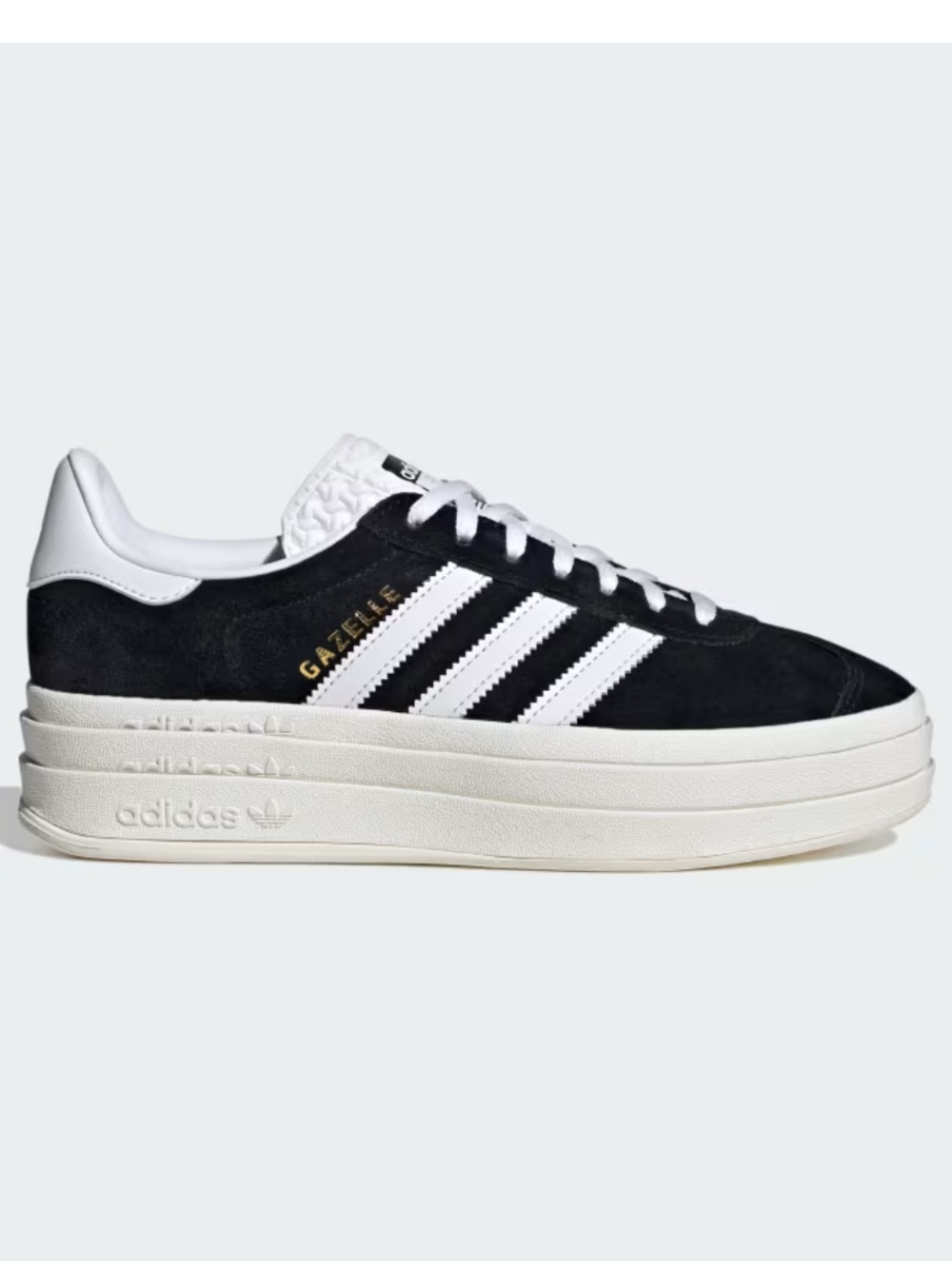 adidas Black & White Platform Gazelle Suede Sneakers